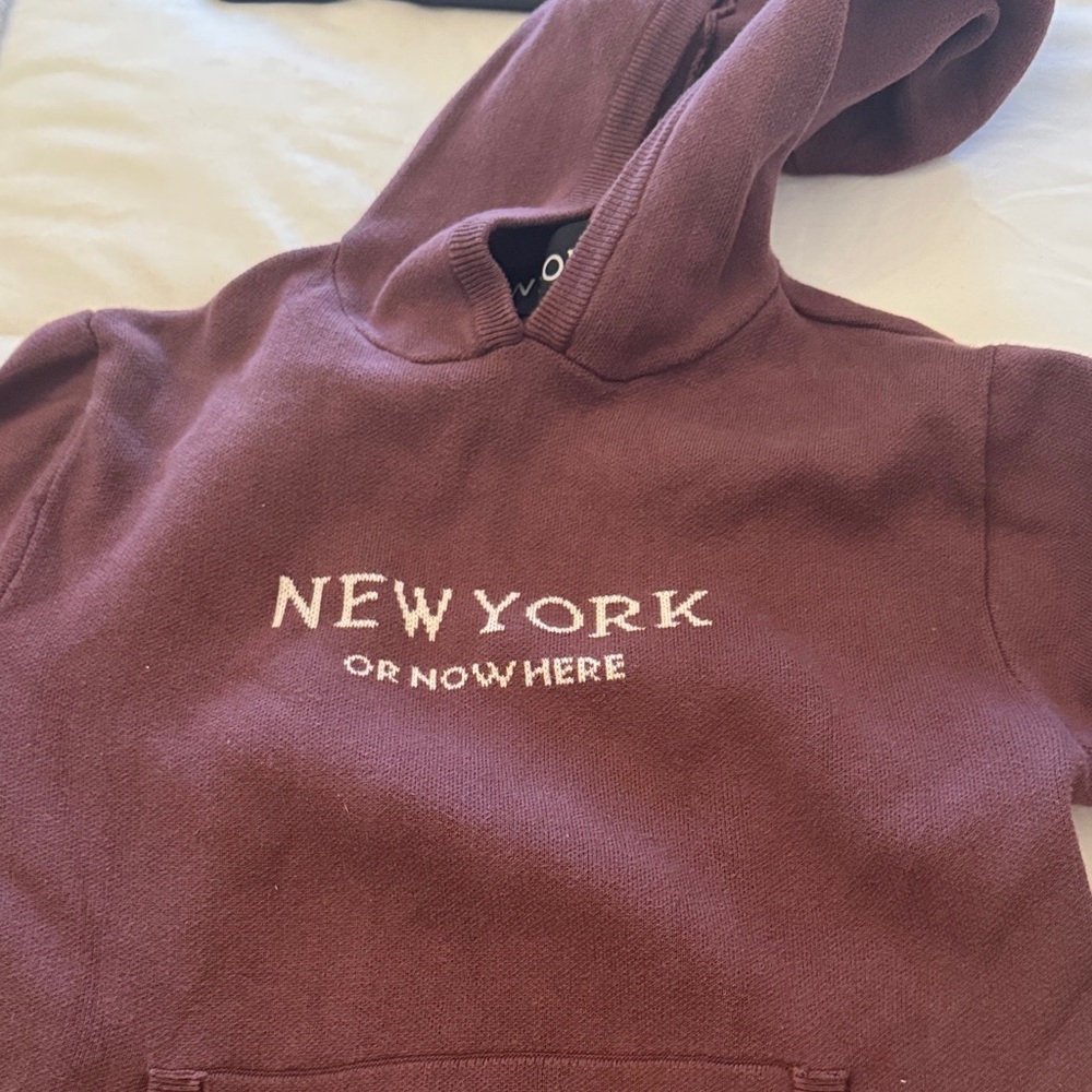 Plum Knit Sweater with NYON Patch